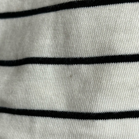J. Crew Velvet Tie-front Top in White with Black Stripes - Picture 15 of 16